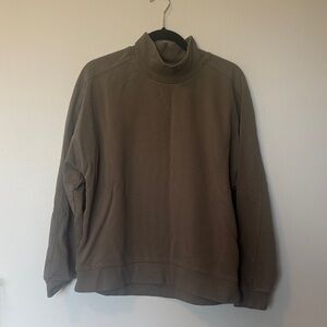 Evereve Olive Turtleneck Crewneck